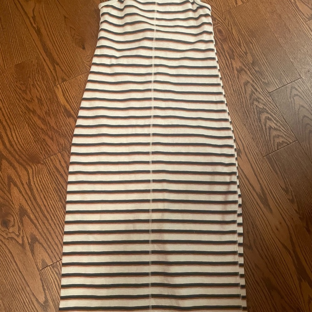 Universal Thread Strapless Dress with Black and White Stripes